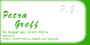 petra greff business card